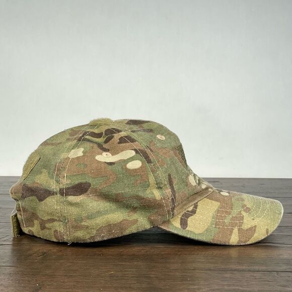 MultiCam Strapback Hat OSFM Camo Embroidered Flag‎ Tactical US Military Cap - Picture 3 of 9